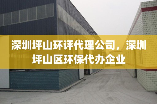 深圳坪山环评代理公司，深圳坪山区环保代办企业