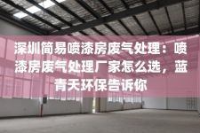 深圳简易喷漆房废气处理：喷漆房废气处理厂家怎么选，蓝青天环保告诉你