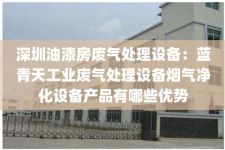 深圳油漆房废气处理设备：蓝青天工业废气处理设备烟气净化设备产品有哪些优势