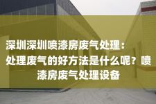 深圳深圳喷漆房废气处理：
处理废气的好方法是什么呢？喷漆房废气处理设备