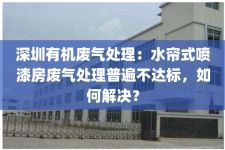 深圳有机废气处理：水帘式喷漆房废气处理普遍不达标，如何解决？