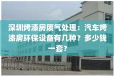 深圳烤漆房废气处理：汽车烤漆房环保设备有几种？多少钱一套？