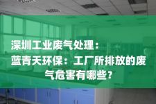 深圳工业废气处理：
蓝青天环保：工厂所排放的废气危害有哪些？