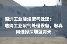 深圳工业油烟废气处理：
选购工业废气处理设备，您真得选择深圳蓝青天